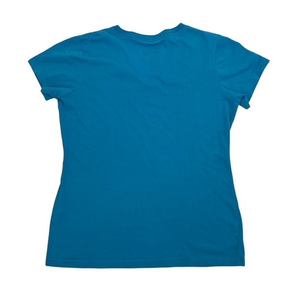 Nike Blue Dri-Fit Slim Fit V-Neck Short Sleeve T-Shirt Size L Women's - Picture 3 of 4